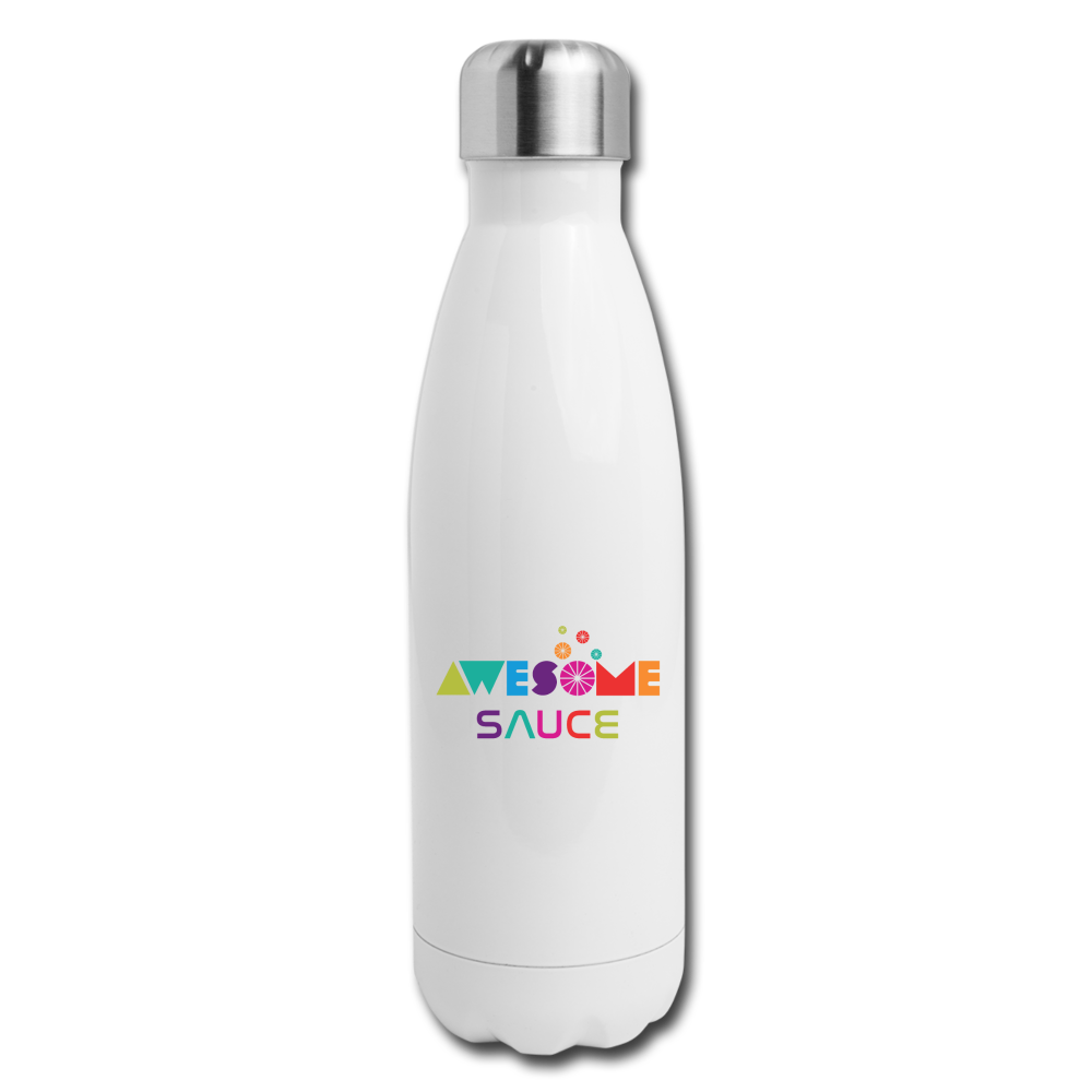 Awesome Sauce! Insulated Stainless Steel Water Bottle - white