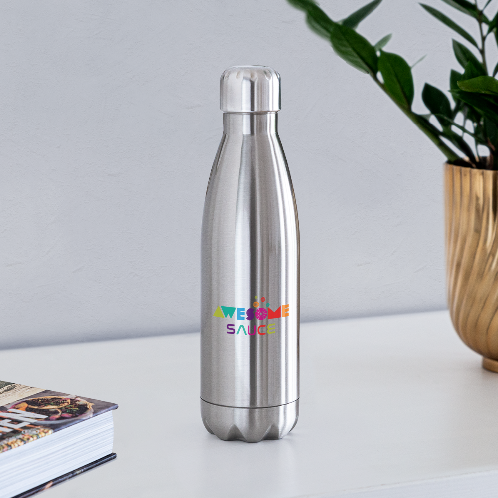 Awesome Sauce! Insulated Stainless Steel Water Bottle - silver