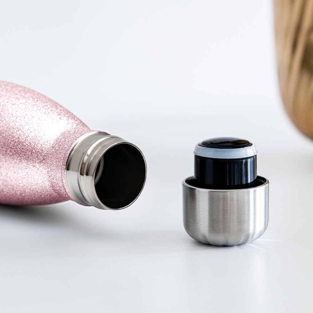 Awesome Sauce! Insulated Stainless Steel Water Bottle - pink glitter