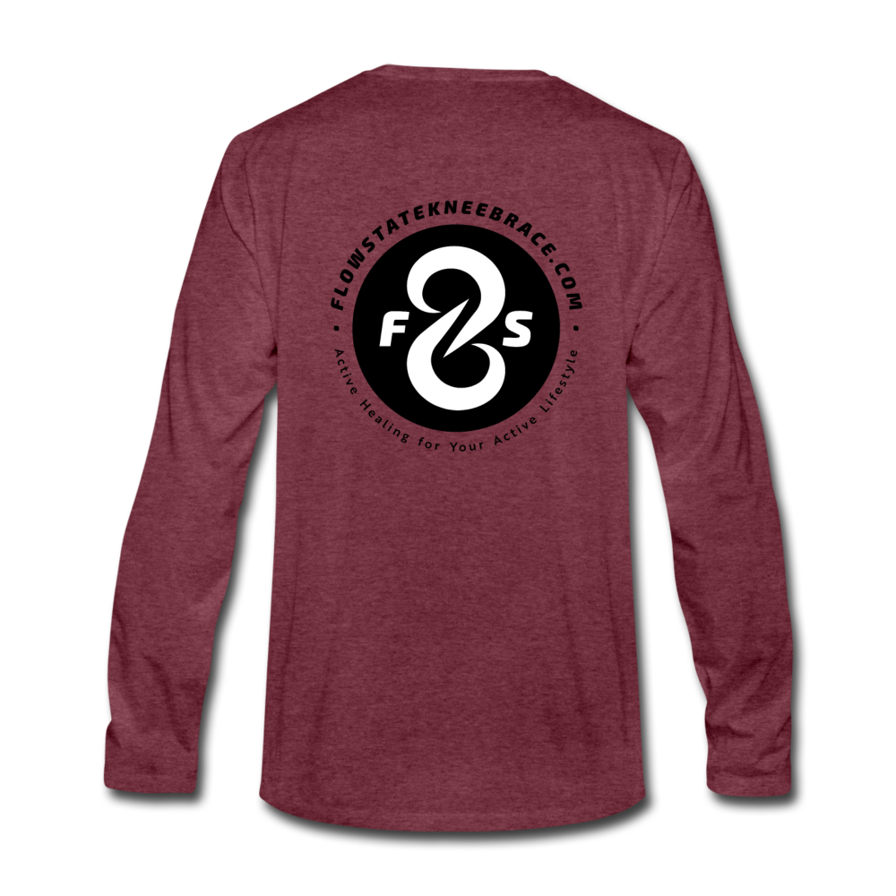 FlowState Premium Long Sleeve T-Shirt - heather burgundy