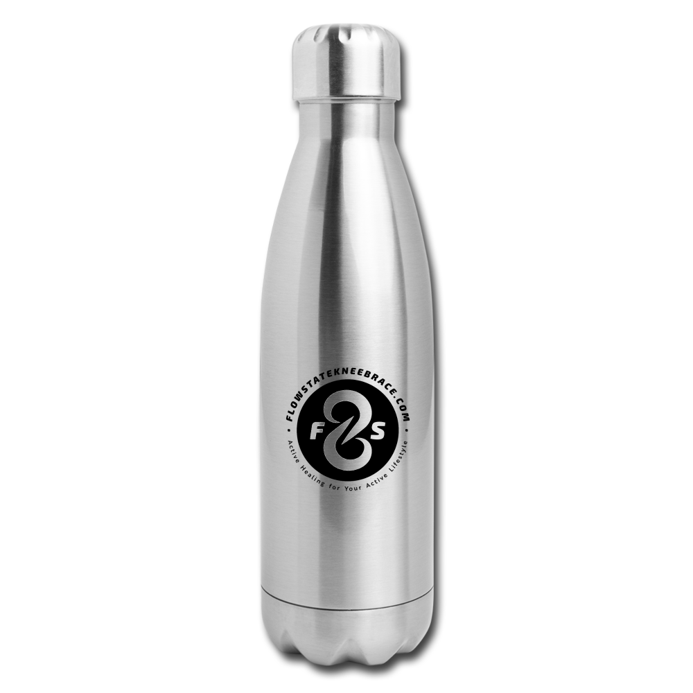 Flow State Insulated Stainless Steel Water Bottle - silver