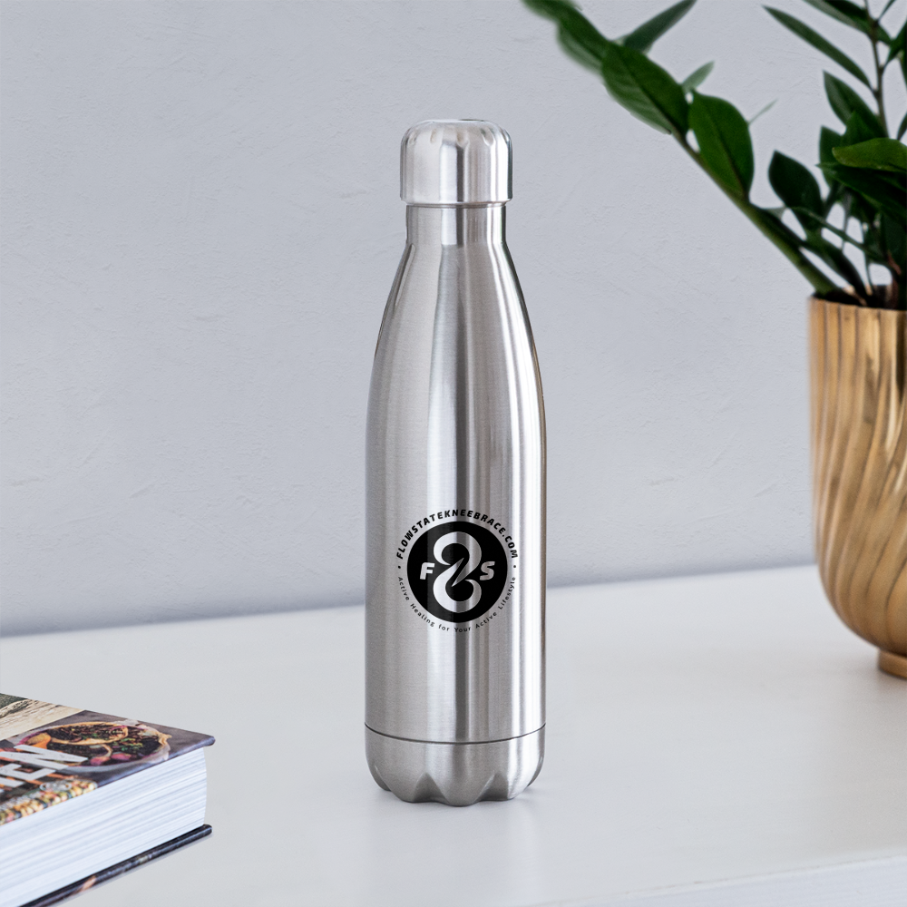 Flow State Insulated Stainless Steel Water Bottle - silver