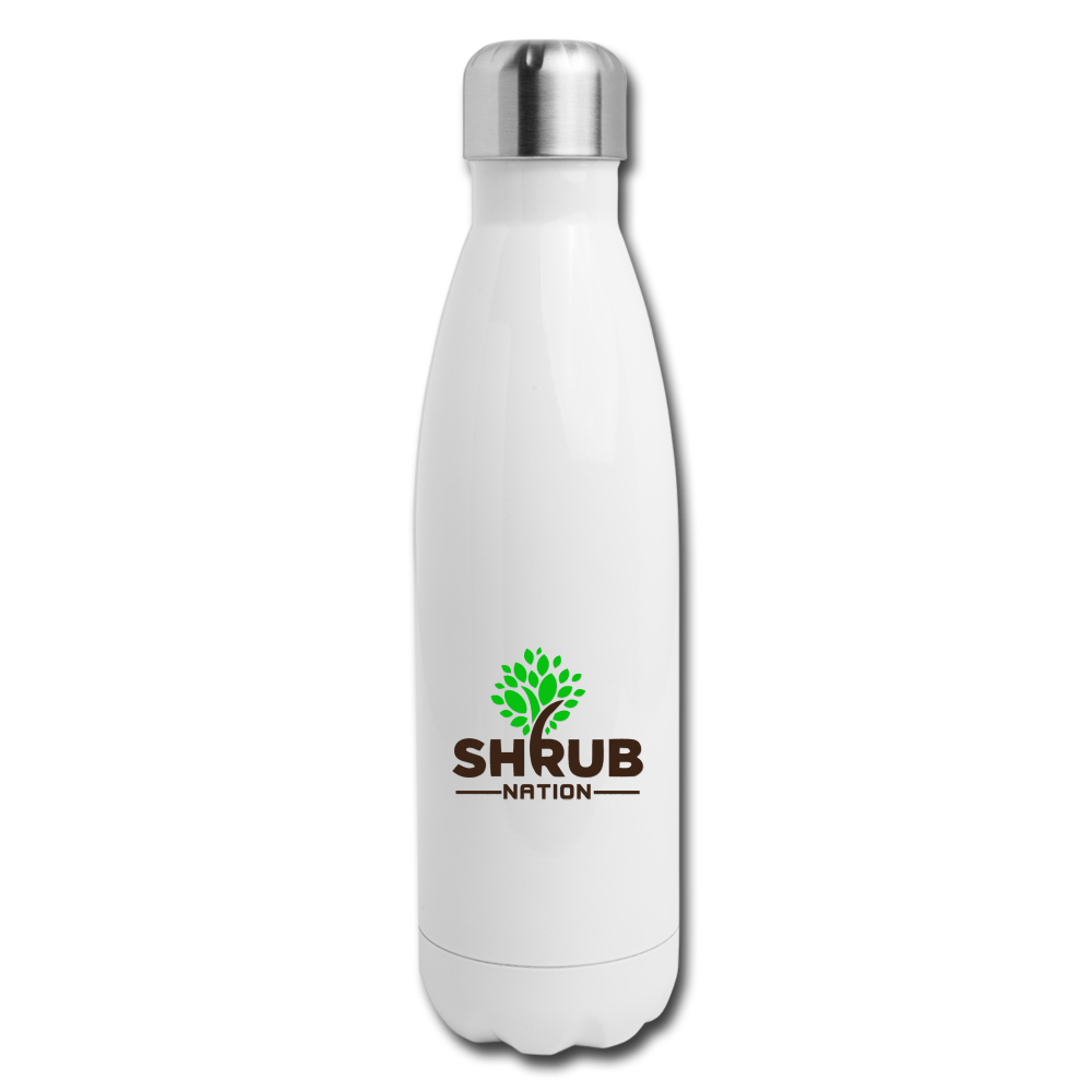 ShrubNation Insulated Stainless Steel Water Bottle - white