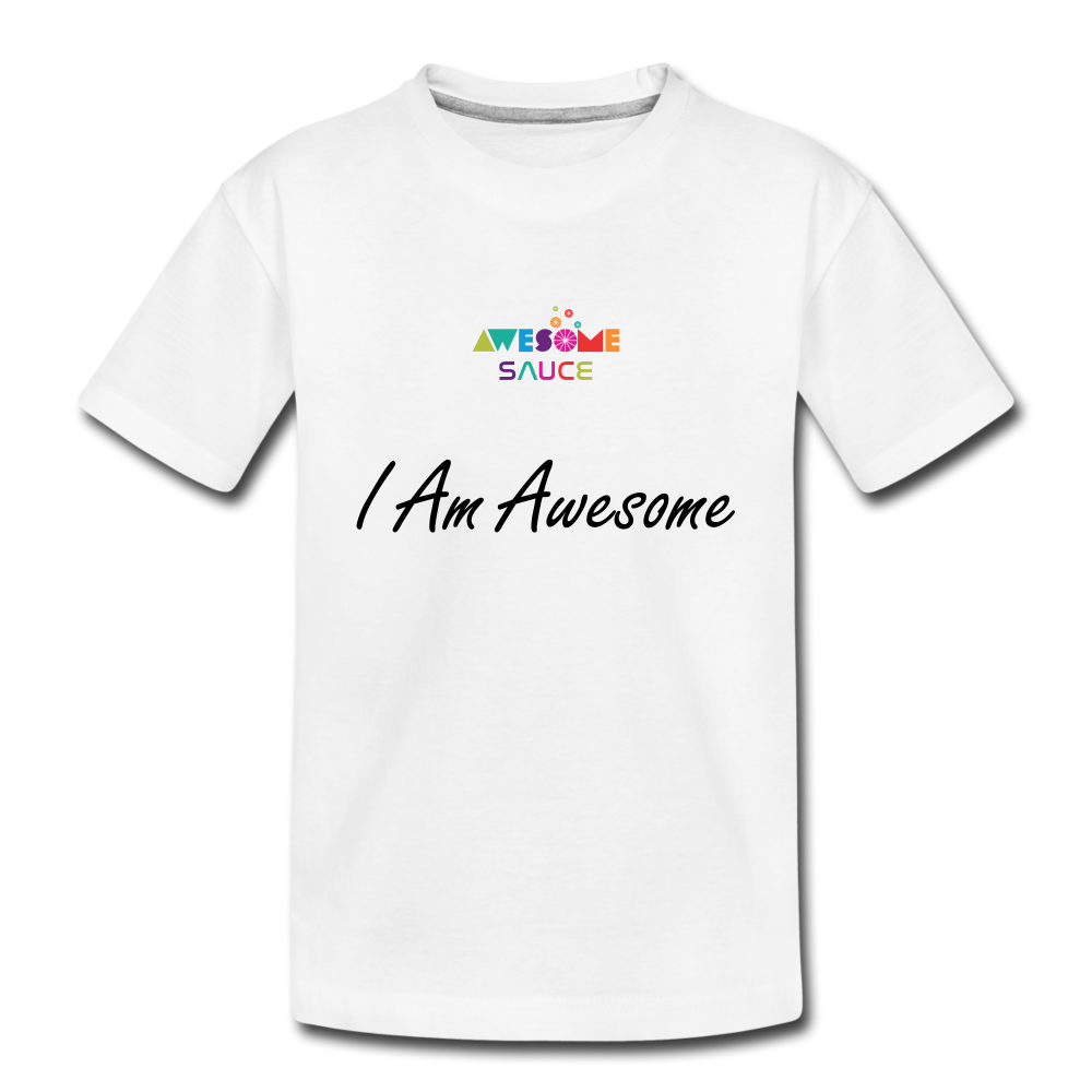 Awesome Sauce! I Am Awesome Kids' Premium T-Shirt - white