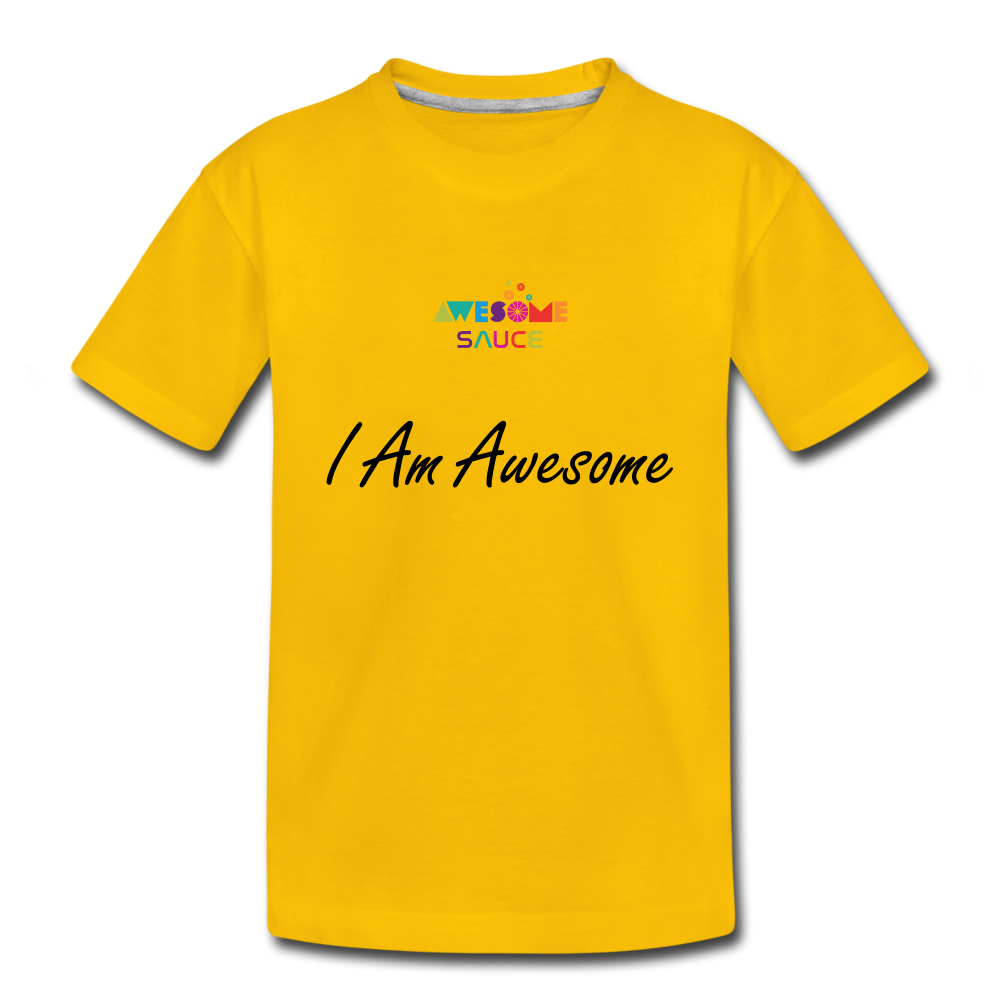 Awesome Sauce! I Am Awesome Kids' Premium T-Shirt - sun yellow