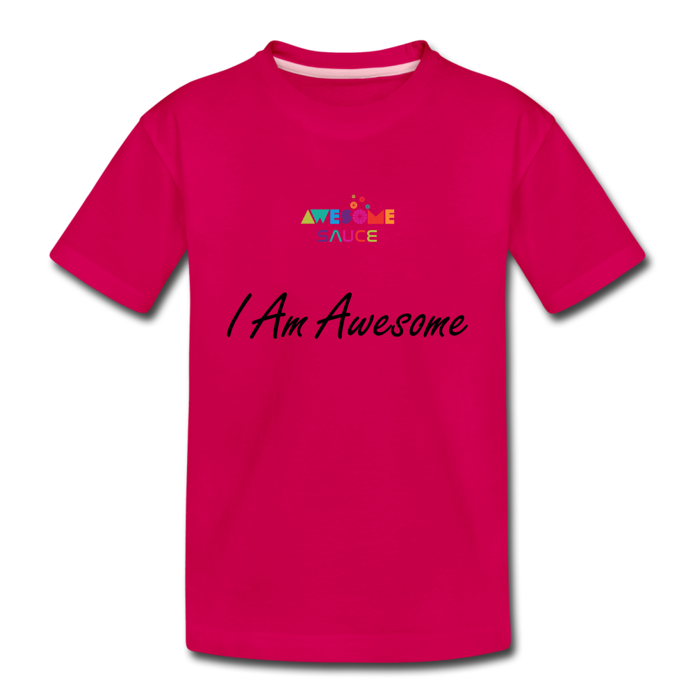 Awesome Sauce! I Am Awesome Kids' Premium T-Shirt - dark pink