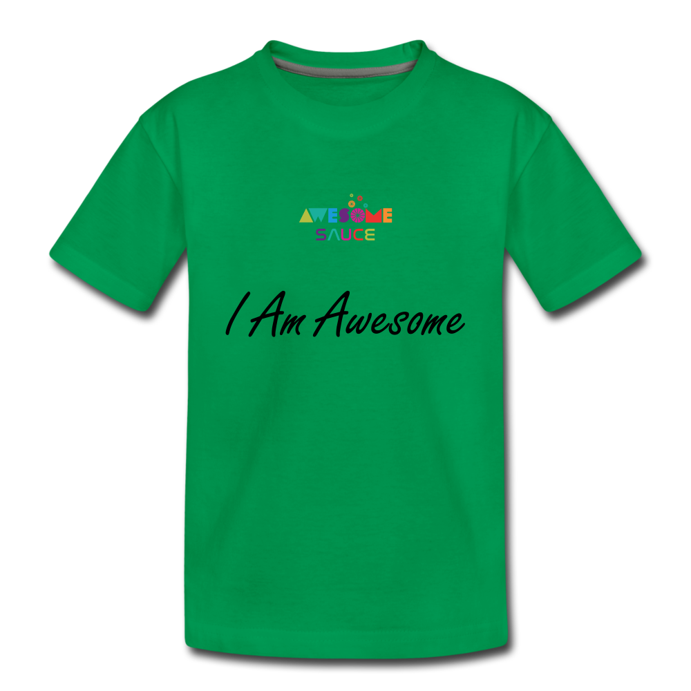 Awesome Sauce! I Am Awesome Kids' Premium T-Shirt - kelly green