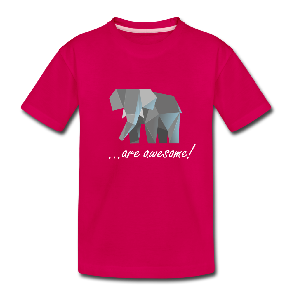 Awesome Sauce! Elephant Kids' Premium T-Shirt - dark pink