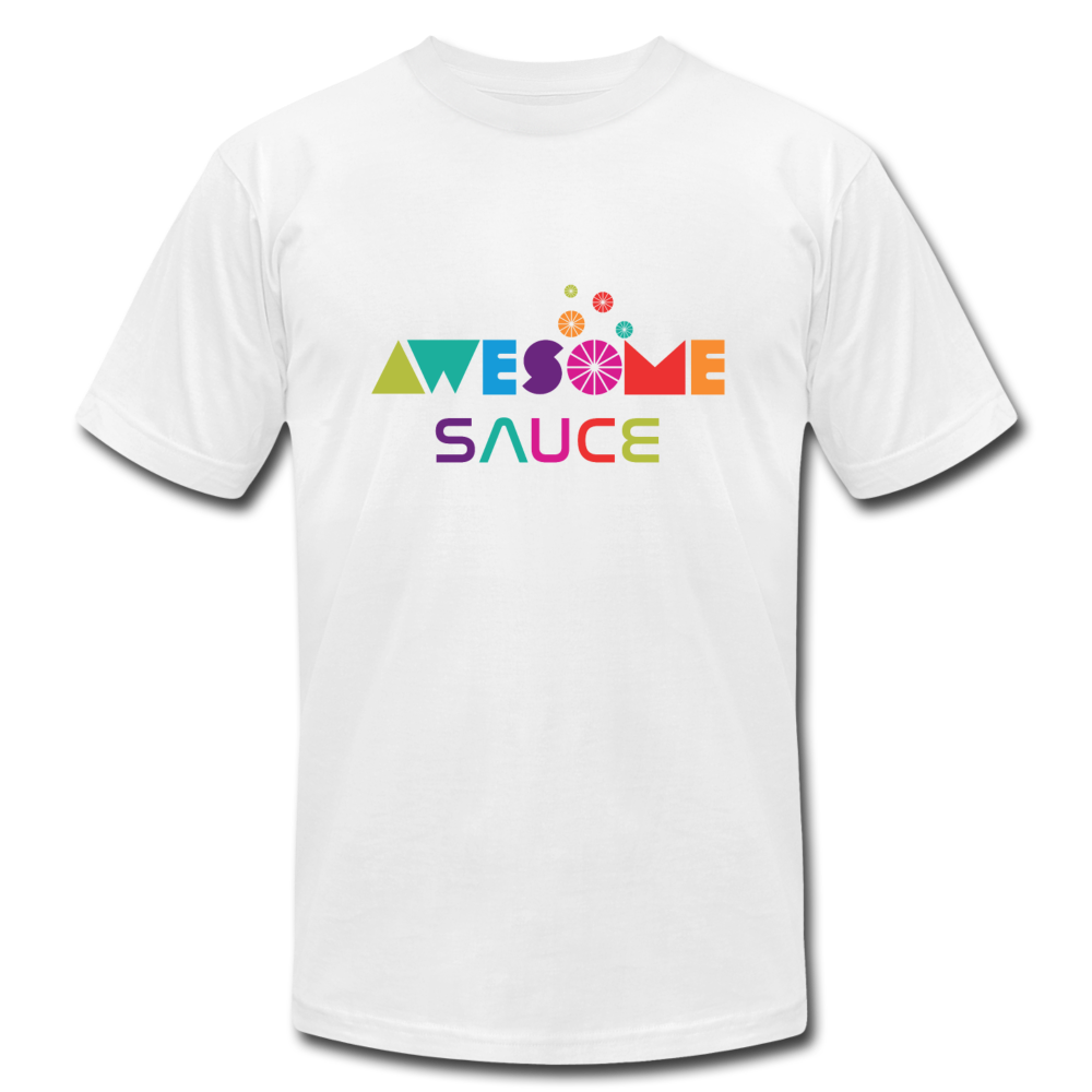 Awesome Sauce! Premium Adult T-Shirt by Bella + Canvas - white