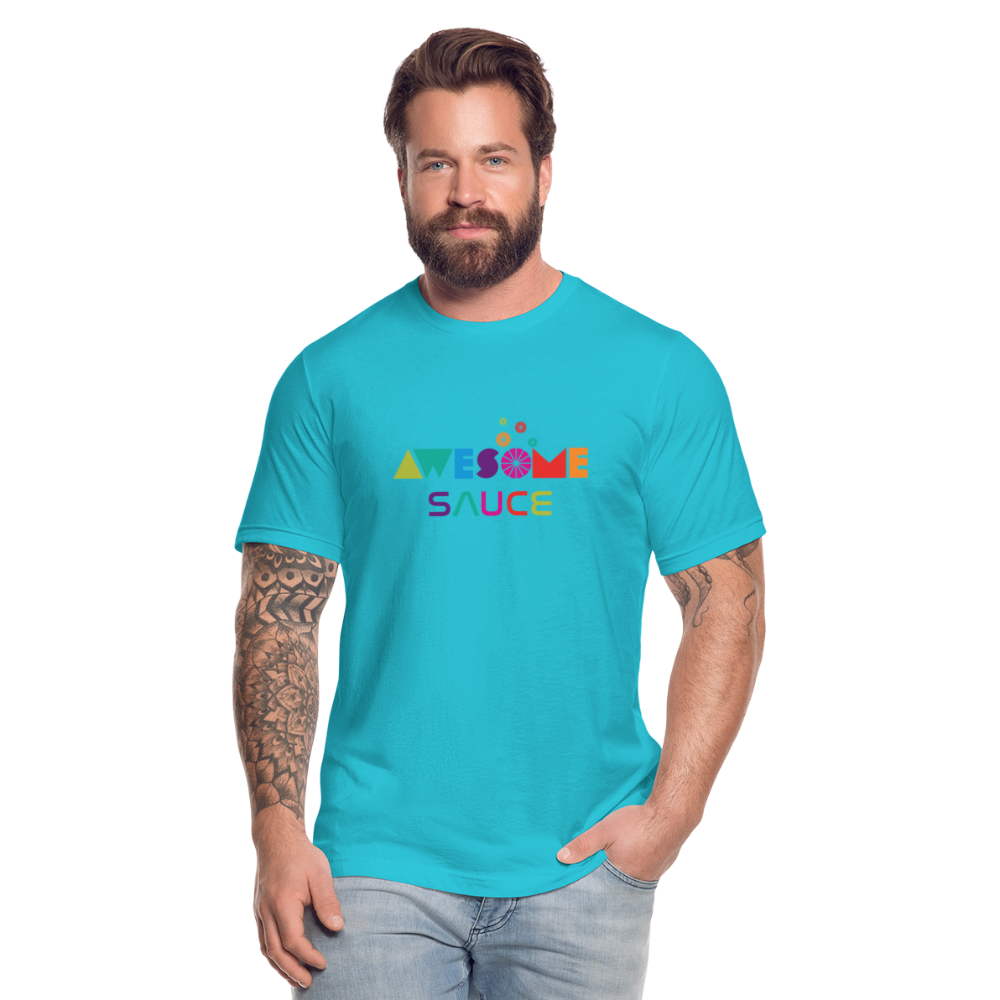 Awesome Sauce! Premium Adult T-Shirt by Bella + Canvas - turquoise