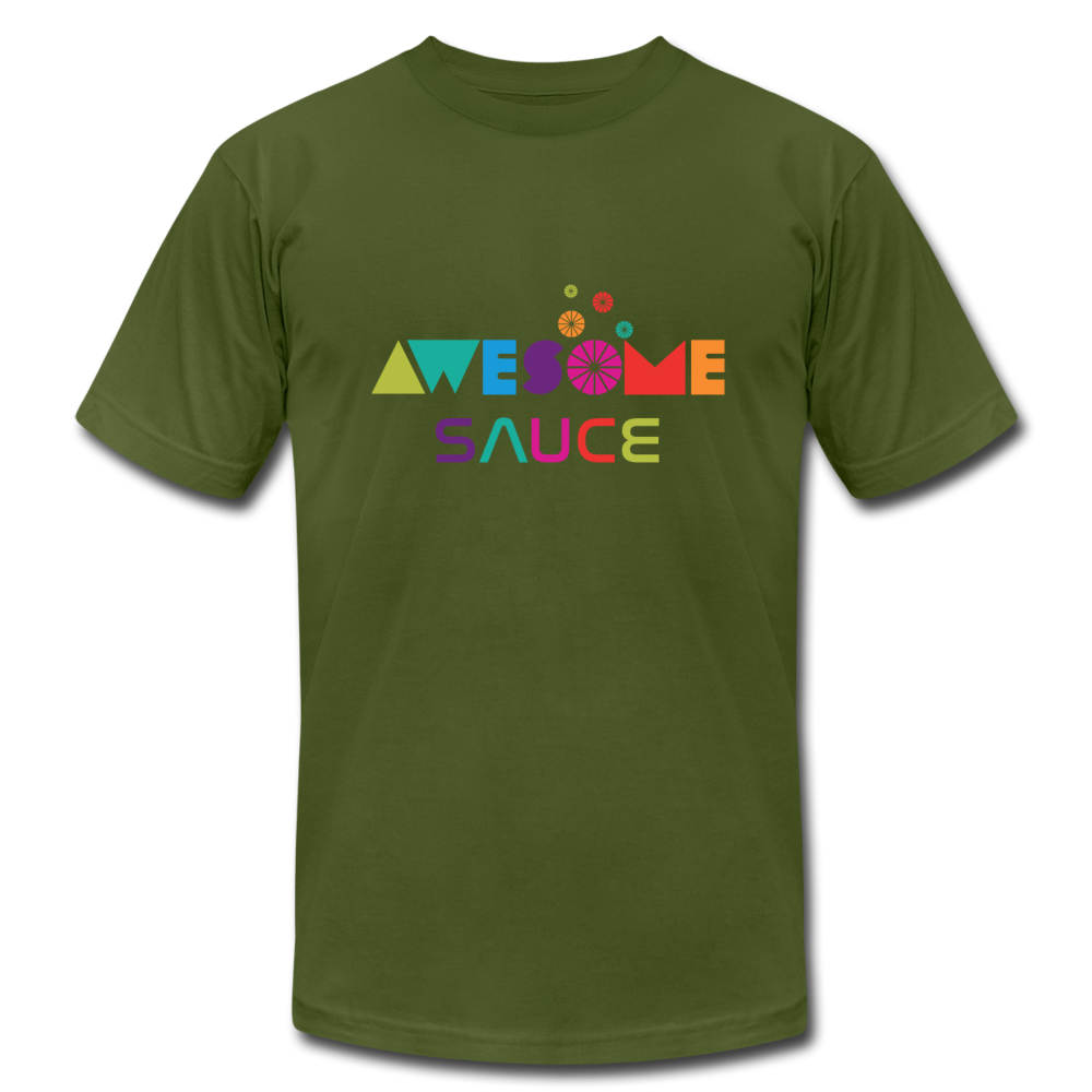 Awesome Sauce! Premium Adult T-Shirt by Bella + Canvas - olive