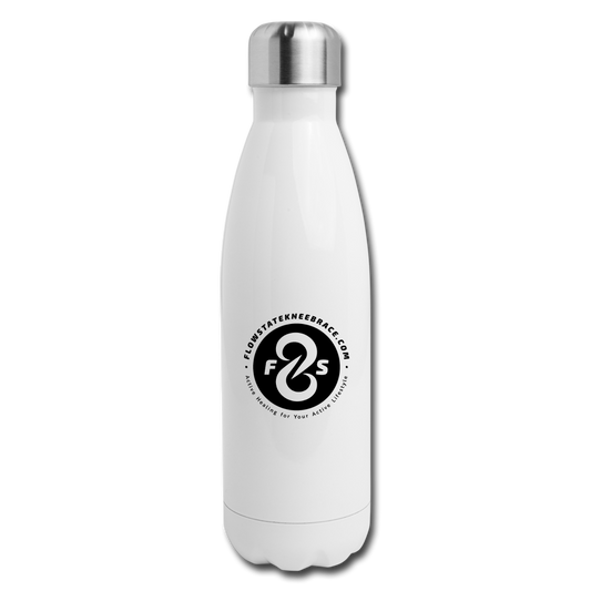 Flow State Insulated Stainless Steel Water Bottle - white