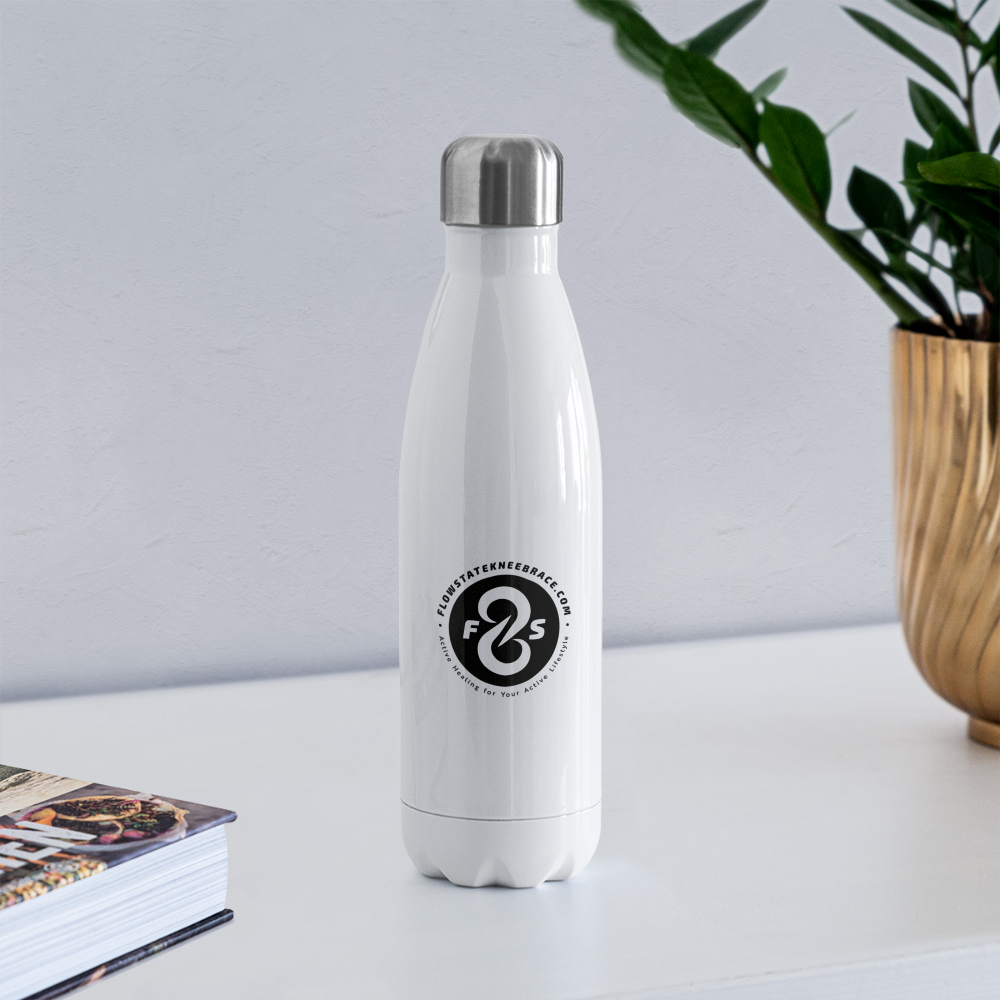 Flow State Insulated Stainless Steel Water Bottle - white